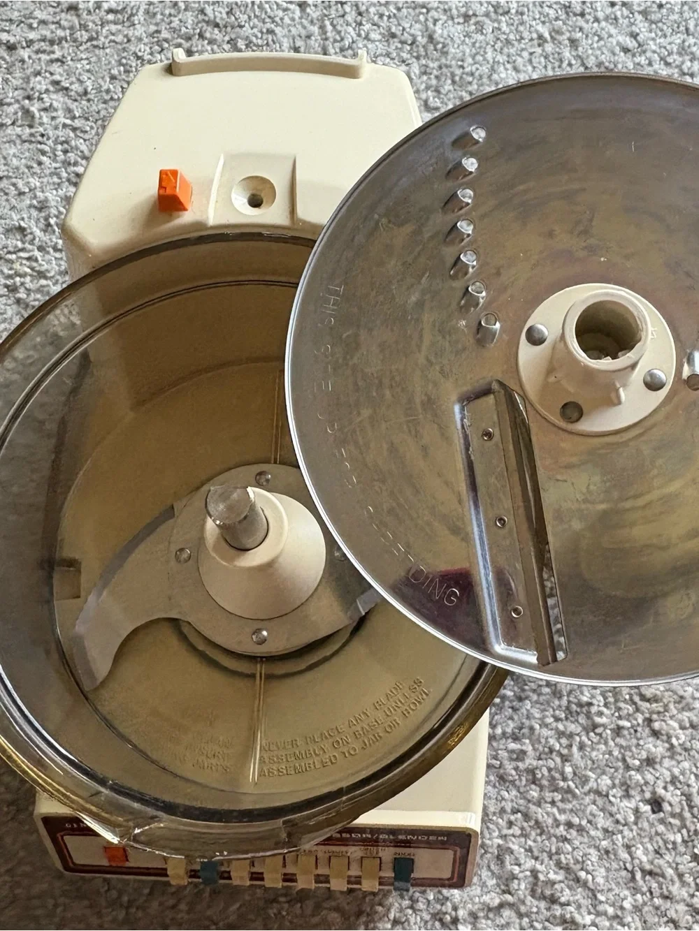 Vintage General Electric Food Processor and Blender Attachments 1970's D1-4200